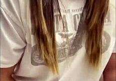 Flashing Big Latina Ass in Public Store Makes Me Masturbate in Restroom