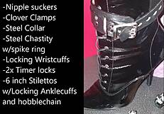 sissy ties up shoves monster buttplug dildo preps for bbc anal bondage