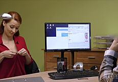 those massive hypnotizing boobs trick the credit manager into cash sex deal