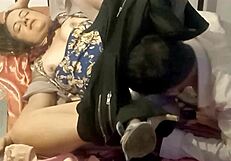 FRENCH AMATEUR BLUE CORSET GREY SATIN PANTIES DOGGY BLOWJOB RIMJOB