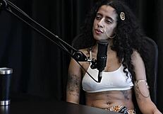 bibi hourani's sheer red tease: pay for patience or watch her nude siririca?