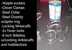 sissy ties up shoves monster buttplug dildo preps for bbc anal bondage