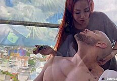 muscular latina big ass tits shower blowjob thought hair cut monster cock