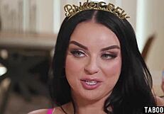 Black pizza guy shows up and milfs reverse gangbang him hard at bachelorette party