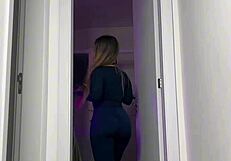 check out this latina's big ass in super tight leggings