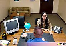 Geeky Asian Secretary Deepthroats Boss Cock for Promotion Like Pro Milf