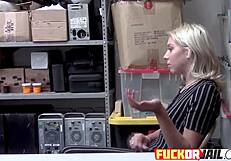 randy guard SPYING on petite uniform teen then bangs her doggystyle on hidden cam