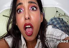 Dilf Freeuses Stuck Babysitter Mistaking Her for Wife in Cheating Seduction