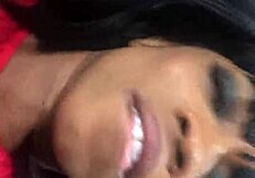 fresh ebony milf takes italian machine pounding her pussy in interracial pov cumshot climax