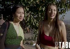 stepsisters crush turns into taboo petite blowjob!