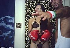 Behind Scenes Asian Babe Nerd Fucks Italian Machine Pornstar Glasses Gloves Natural Tits