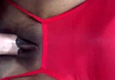 fresh ebony milf takes italian machine pounding her pussy in interracial pov cumshot climax