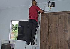 Curly emo nerd slut in lingerie spreads pussy asshole for huge interracial monster cock creampie anal homemade