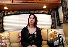 curvy redhead scarlett foxx gags on cock in sloppy doggystyle