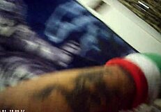 Horny italian brunette babe flexes shaved pussy machine fuck massive cumshot climax pov