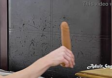 therapist tempts patient with blonde dildo seduction in steamy roleplay?