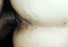 Wife spreads legs wide for homemade anal pov