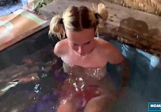 hot blondie rides cock cowgirl for lover's horny pussy fill 😍🔥