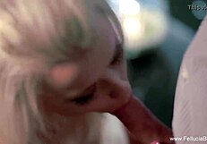 Jazzy Blonde Delivers Epic Cfnm Blowjob Sucking Cock To Explosive Cumshot Finish