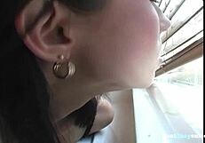 Brunette slut teases jerk-off secrets