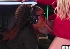 Two Big Cock Shemales Pound Black Milf Destiny Mira in Threesome