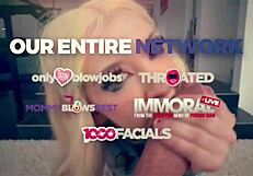 nasty brunette pigtail slut gives messy sloppy deepthroat blowjob face fucking handjob on monster cocks in pov