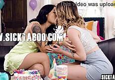 avery black fucks chanel camryn in hot lesbian lick