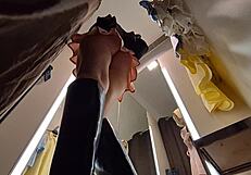 Hidden Cam Catches Hot Blonde's Sexy Try-On Haul Flashing Tits Pussy in Dressing Room