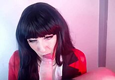 Yumeko Jambami Teases Slave with Edging Blowjob Cumshot