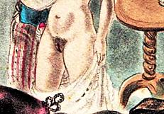 Vintage erotic art captures antique sensual vibes