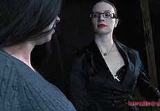 fuck machine hammers bounded slut's pussy missionary style viciously