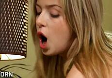 beautiful young blonde milf model rides hard cock outdoors in public wetness