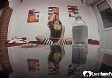 What if the spycam reveals that horny babysitter dildoing her wet slit?