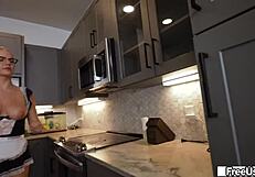 submissive maid slimthick vic bent over choked gagged deepthroats boss ike diezel