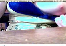 Curious webcam teen strips teases pussy in free amateur sex show