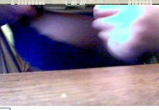 Curious webcam teen strips teases pussy in free amateur sex show