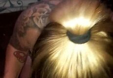 Black friend pounds blonde slut's ass bent over?