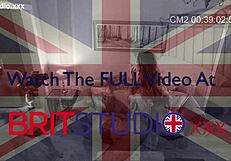 Blue-Eyed British Blonde Teases Neighbor Before Swallowing His Cumshot