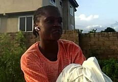 crazy old bitch folds laundry while shaking her dirty ass in wild twerking frenzy