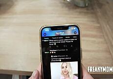 stepmom blindfolded for sneaky fuck prank?