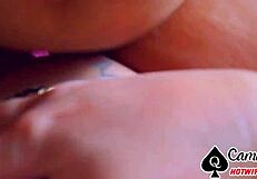 Creampie! Watch gozada fill my neighbor's tight juicy pussy completely on sheer!