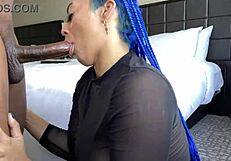 take my sloppy deepthroat on this monster cock till cum floods mouth
