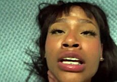 sexy latina ebony brittany taylor swallows dick then takes rough pussy pounding