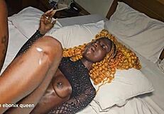 that skinny ebony slut gets her tight pussy hammered doggystyle by monster black cock