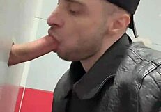 First Gloryhole Adventure Shocks with Intense Sucking Thrill!