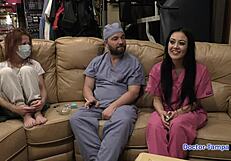 Dr Tampa Performs Entrance Physical On Nurse Blaire Celeste Gaping Pussy