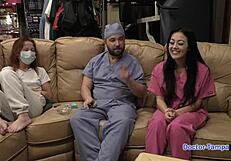 Dr Tampa Performs Entrance Physical On Nurse Blaire Celeste Gaping Pussy