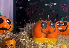 Teen whore bent over doggystyle takes double creampie from monster cocks