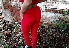 stepmom sweetly takes rough outdoor jungle cock after daddy leaves?