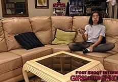 alix avery spreads wide for her intense toy exam backstage close-up